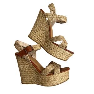 Bamboo Twine Wedge Heels